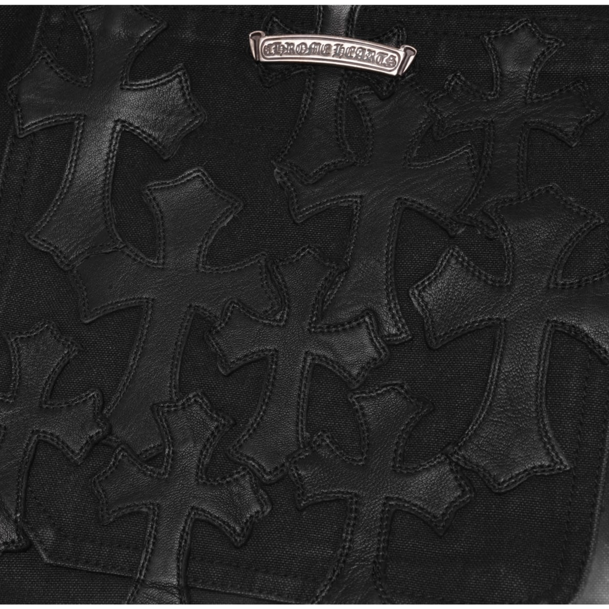 Chrome Hearts '12 Patch' Black Denim Shorts