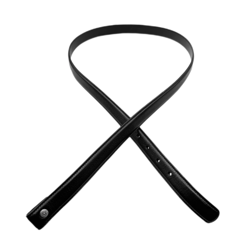 Chrome Hearts '1 Inch' Black Leather Belt Strap