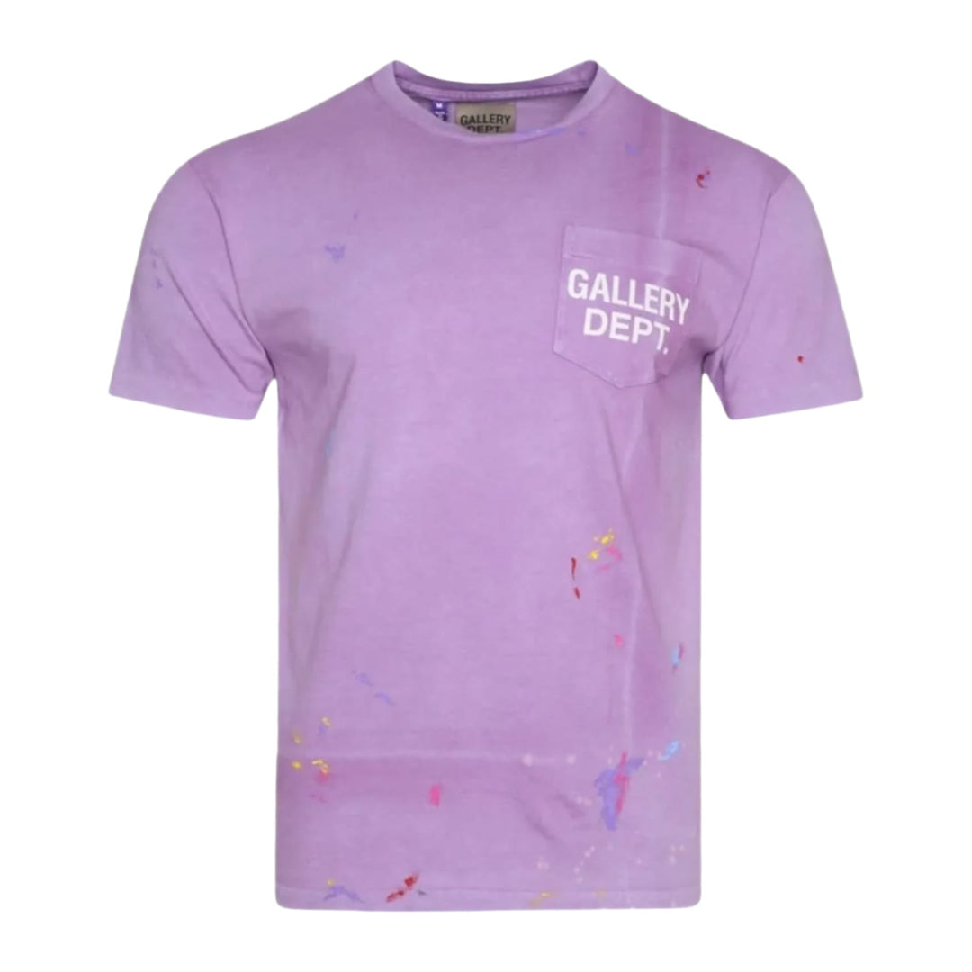 Gallery Dept. 'Paint Splatter' Purple Pocket Tee