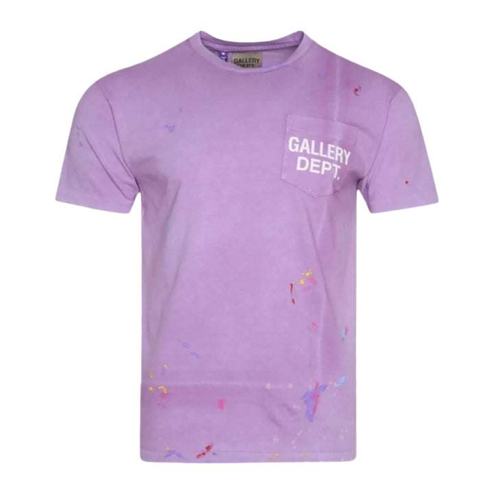 Gallery Dept. 'Paint Splatter' Purple Pocket Tee