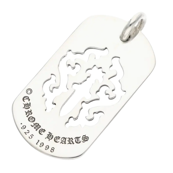 Chrome Hearts 'Dagger' Silver Dog Tag Pendant