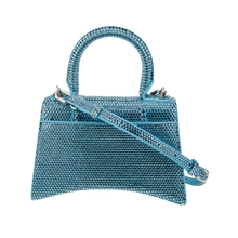 Balenciaga Hourglass XS 'Blue Crystal' Leather Handbag