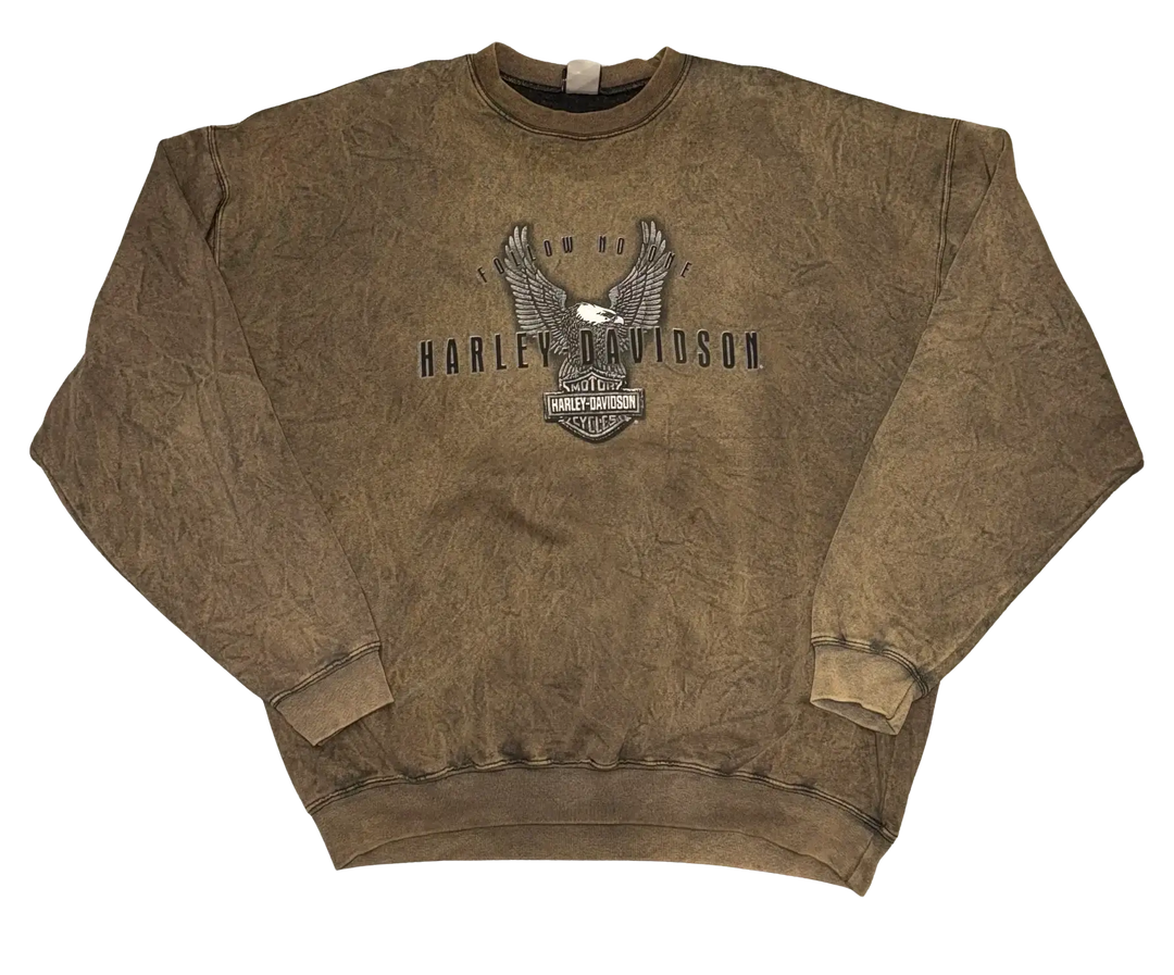 Harley Davidson 'Dillon Brothers' Brown Vintage Crewneck