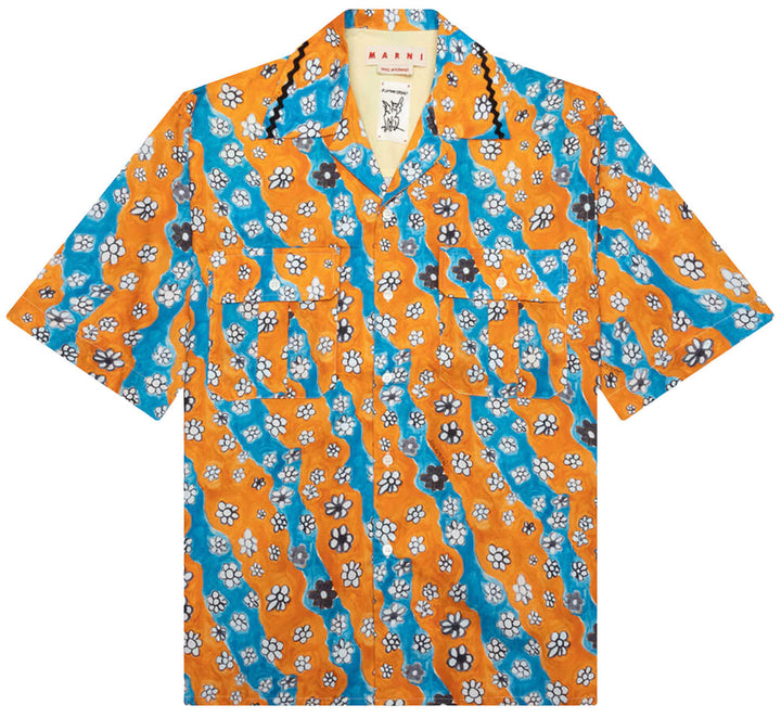 Marni 'Striped Floral' Button Up Shirt