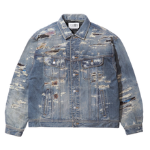 Supreme MM6 Maison Margiela 'Washed Indigo' Distressed Selvedge Denim Jacket