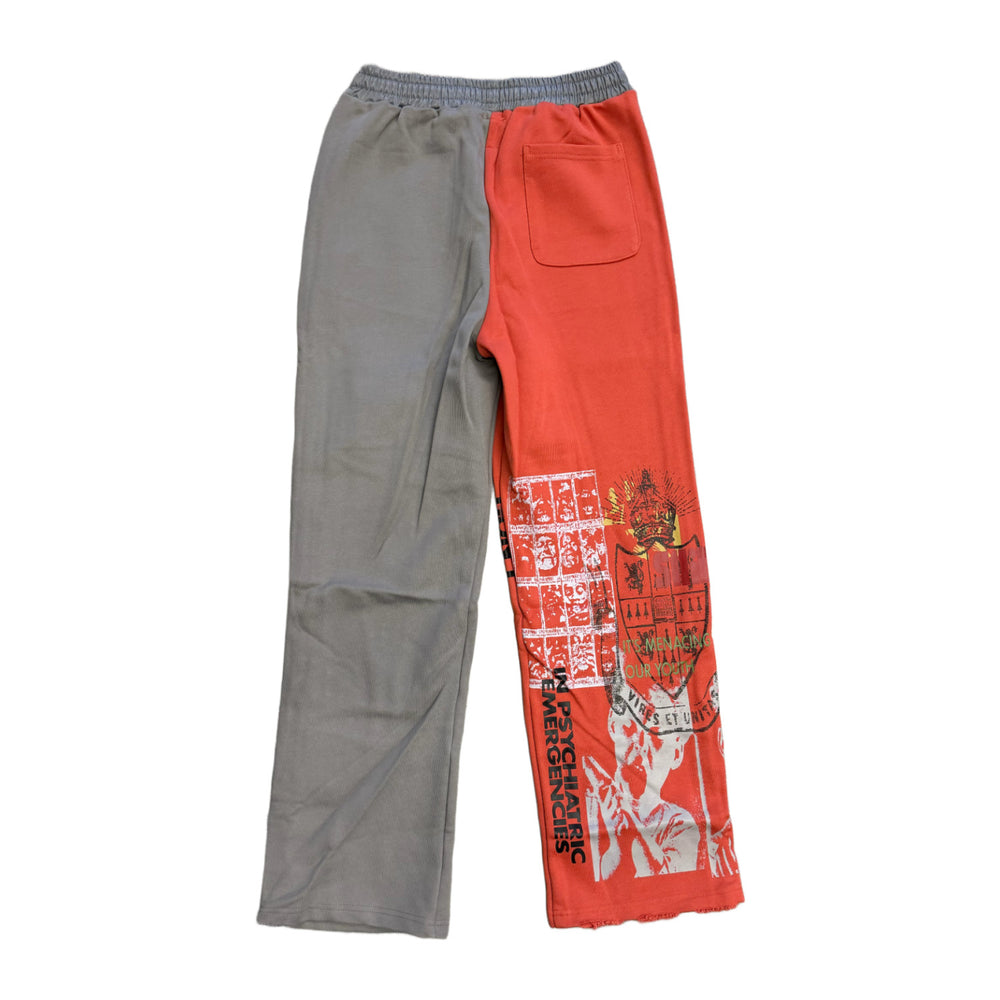 Saint Vanity 'Orange/Grey' Sweatpants