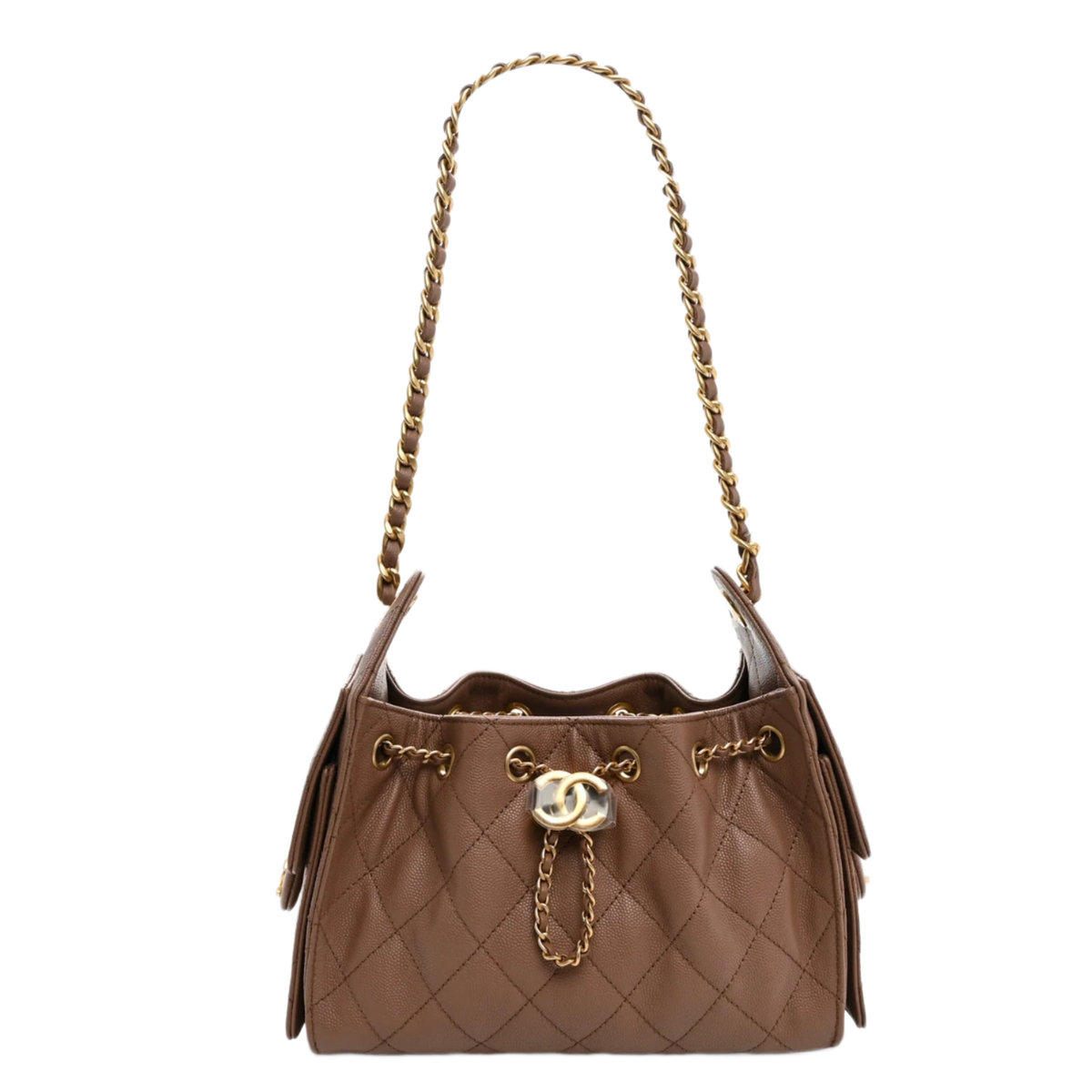 Chanel 'Brown' Caviar Quilted Mini 25 Bag