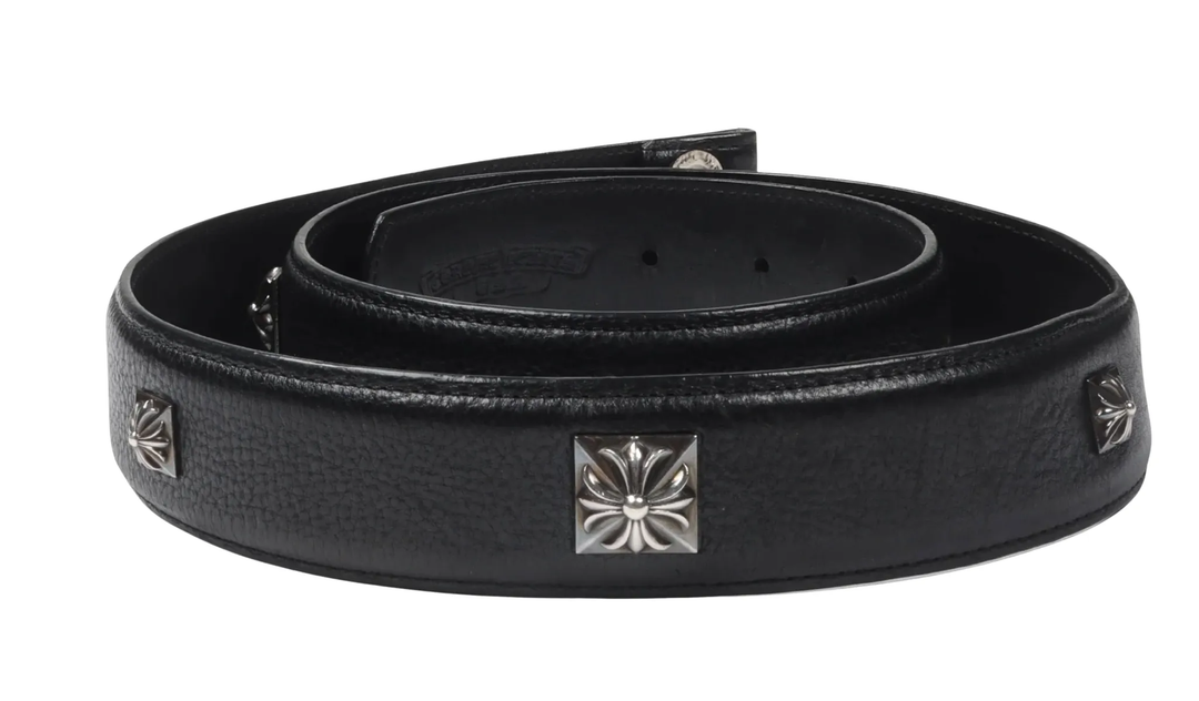 Chrome Hearts 'Studded' Leather Belt Strap