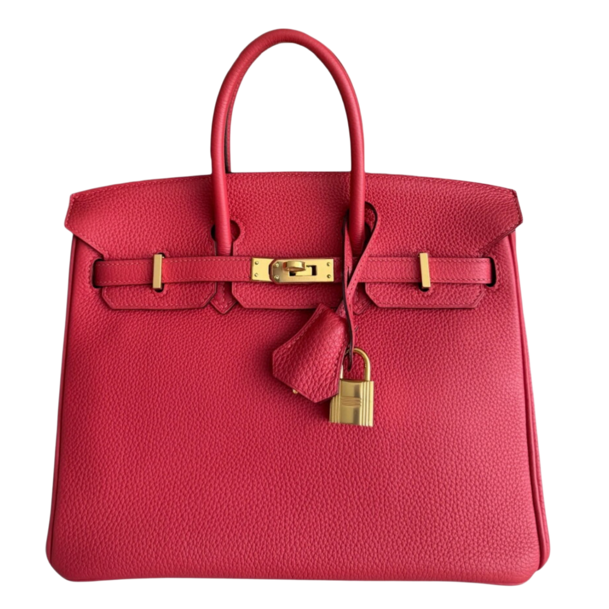 Hermes 'Rouge' Gold Hardware Togo Birkin 25