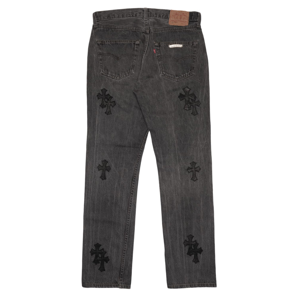 Chrome Hearts '20 Patch' Washed Black Jeans