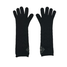 Chrome Hearts 'Black' Cashmere Cross Patch Women's Gloves