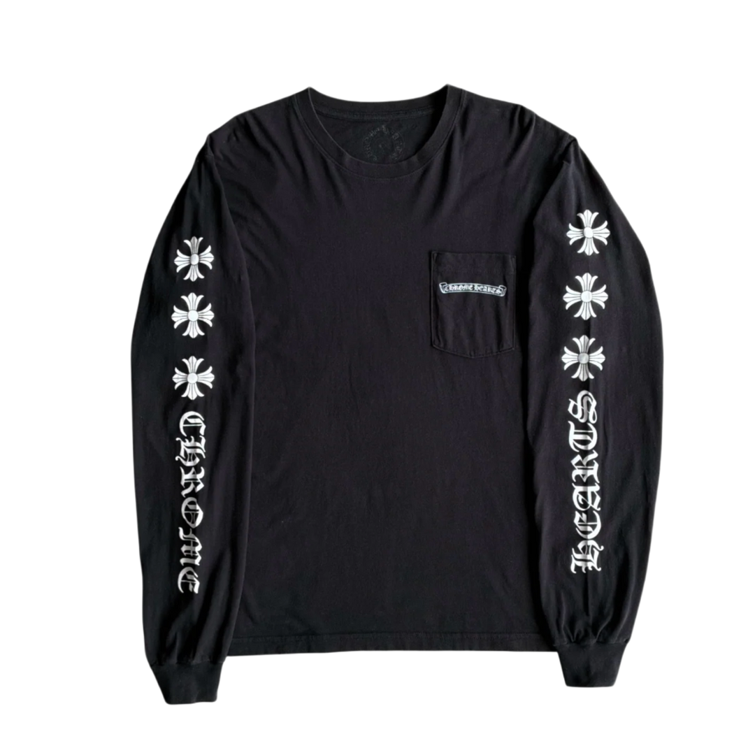 Chrome Hearts 'Plus Cross Scroll' Black Longsleeve 