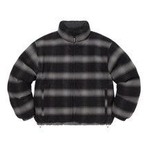Supreme 'Black' Flannel Reversible Puffer Jacket