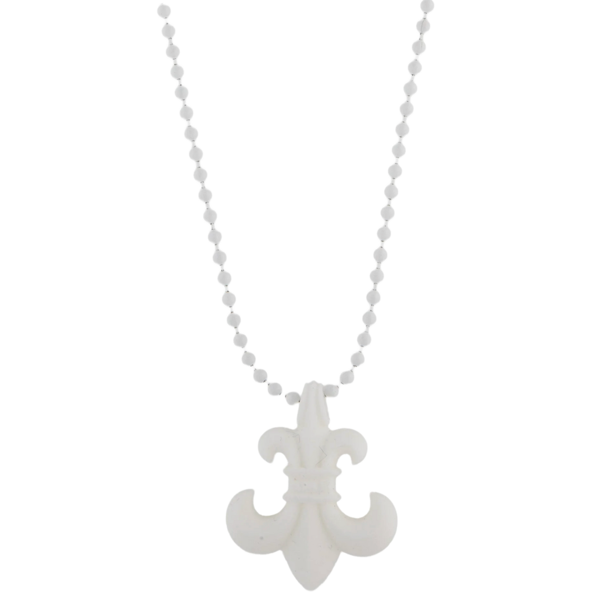 Chrome Hearts 'White' Silicon Fleur-de-Lis Necklace
