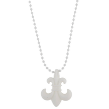 Chrome Hearts 'White' Silicon Fleur-de-Lis Necklace