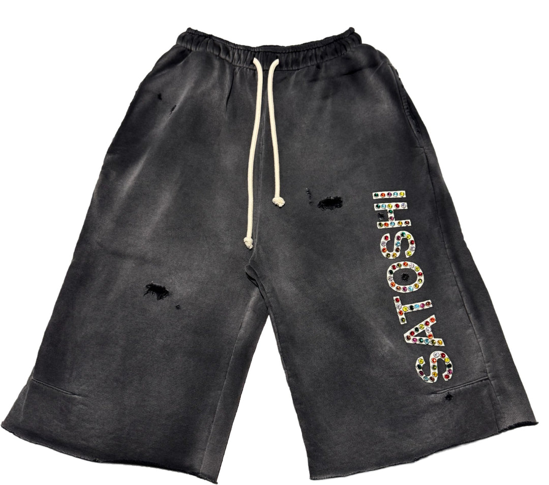 Satoshi Nakamoto 'Black' Drifter Studded Sweat Shorts